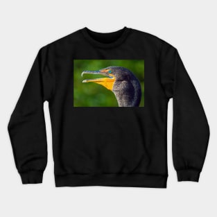 Head of a Double-Crested Cormorant Crewneck Sweatshirt